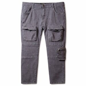 PLATFORM New York Staff Cargo Jean Sz 44x29 Stretch 90s Y2K Grunge Skater Baggy